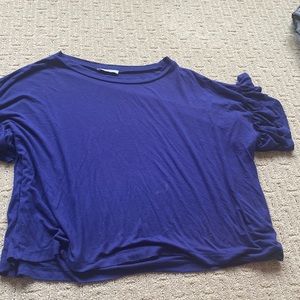 Navy Blue Cropped T-Shirt